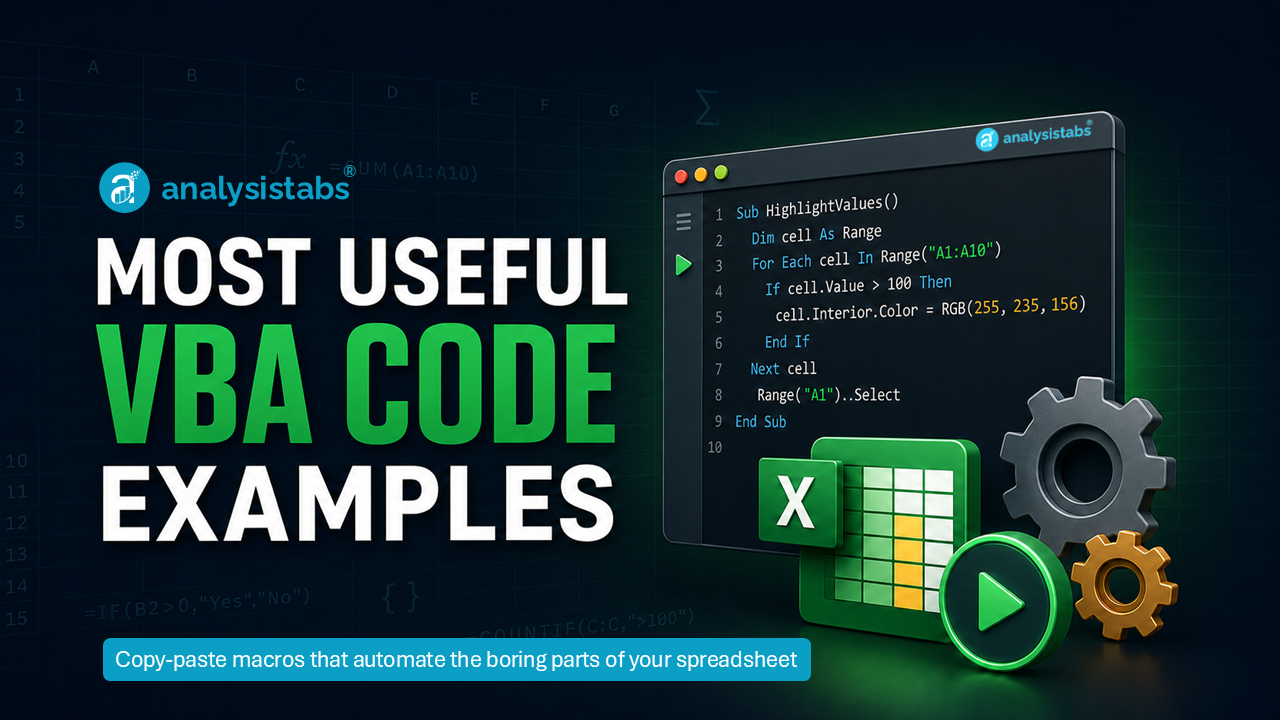 100+ Most Useful VBA Code Examples