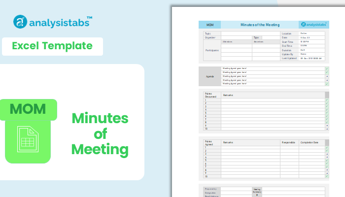 Minutes of Meeting Template Excel