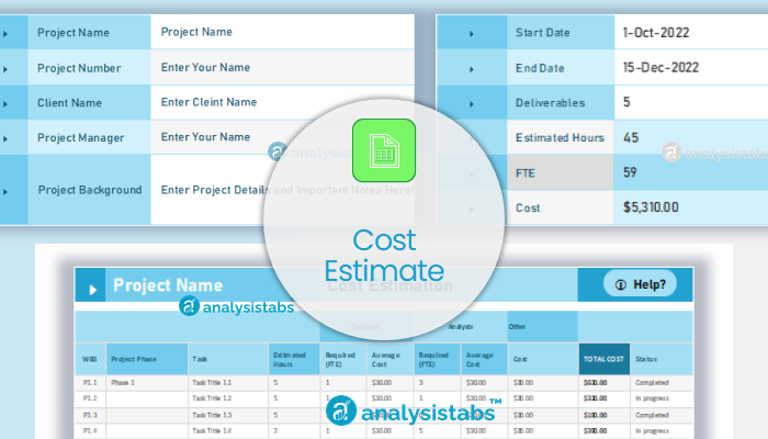 Project Estimate Template