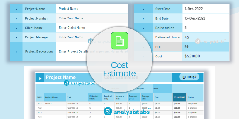 estimation template excel