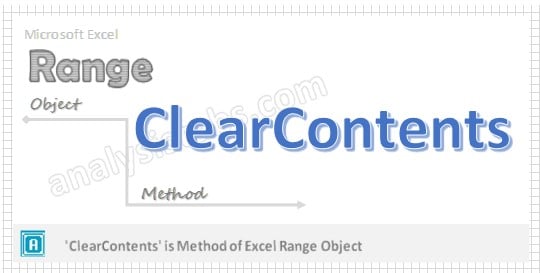 VBA ClearContents Method Excel Range or Cell Object