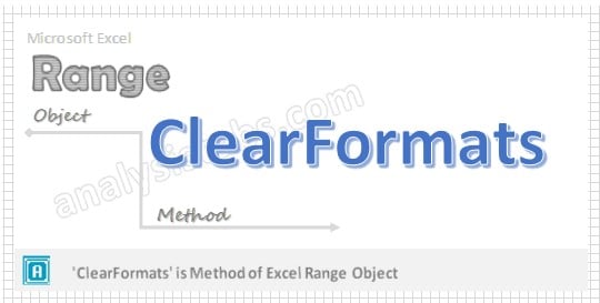 VBA ClearFormats Method Excel Range Object