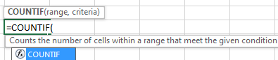 COUNTIF Function in Excel Formulas with Examples