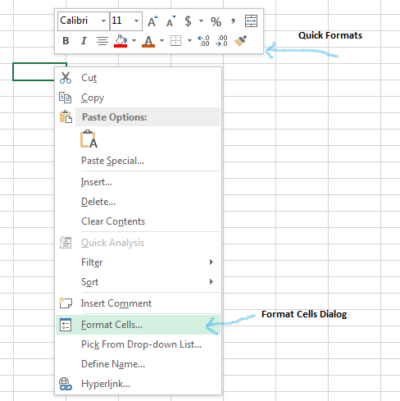 Formatting Data and Formatting Cells in Excel