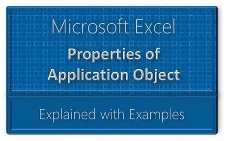 Excel VBA Application Properties