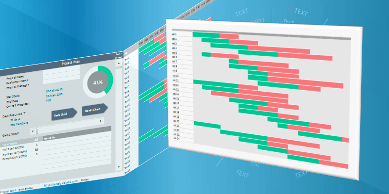 Gantt Chart in Project Plan Template Excel 2013