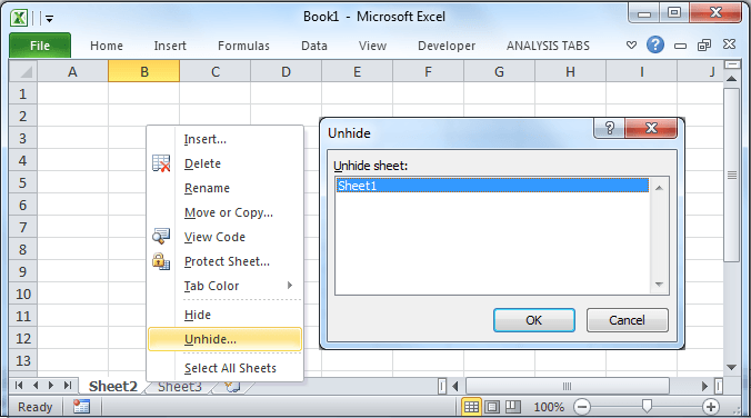 VBA Hide Unhide Worksheets Excel Macro Code