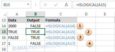 ISLOGICAL Function in Excel - Example 1