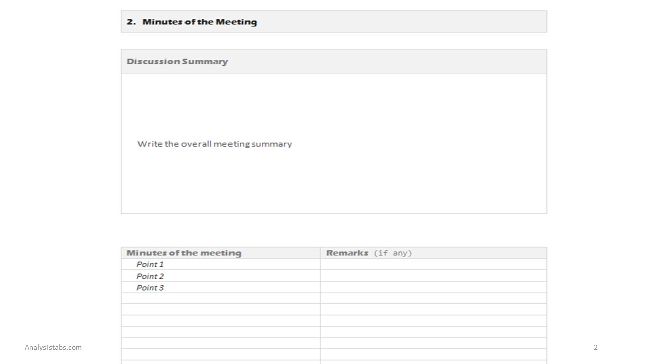 Minutes of Meeting Sl