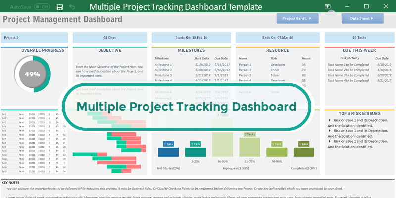 Multiple Project Tracking Dashboard