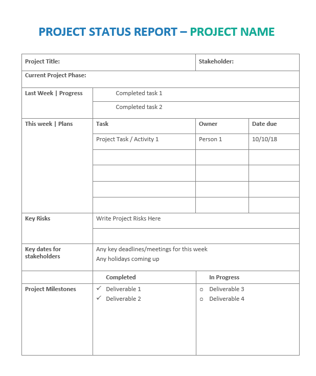 Project Status - Project Management