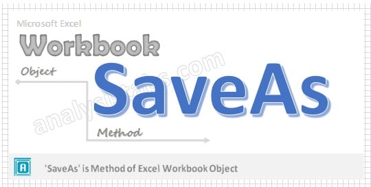 VBA SaveAs Method Excel Workbook Object