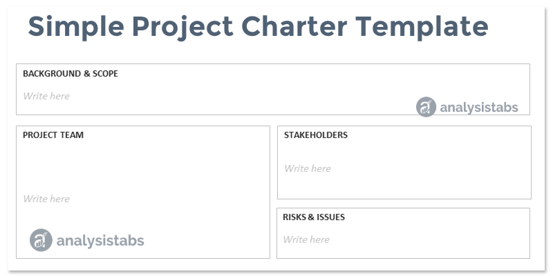 Simple Project Charter Template