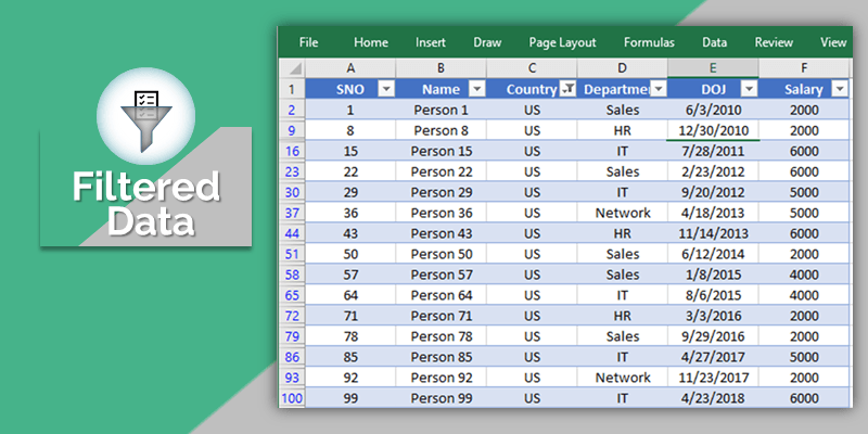 Vba Filter Column Filtering Excel Data Example Macro 3214