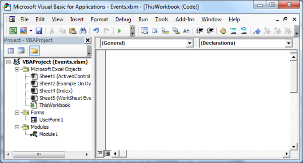 VBA Events Excel Explained With Examples 