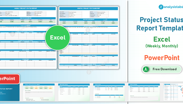 Project Status Report Template Excel PowerPoint