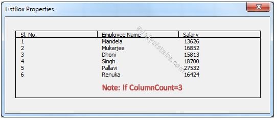 Vba Columncount Property Of Listbox Explained With Examples